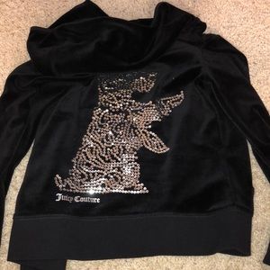 Juicy couture black zip up hoodie